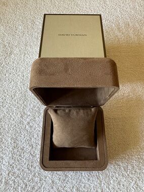 David Yurman Brown Suede Watch Presentation Box